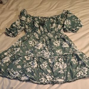 Justify Sage Green Floral Dress